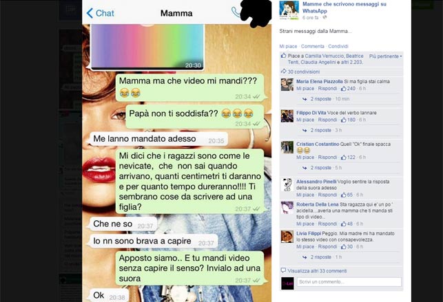 Mamme Che Scrivono Messaggi Su Whatsapp Dilei