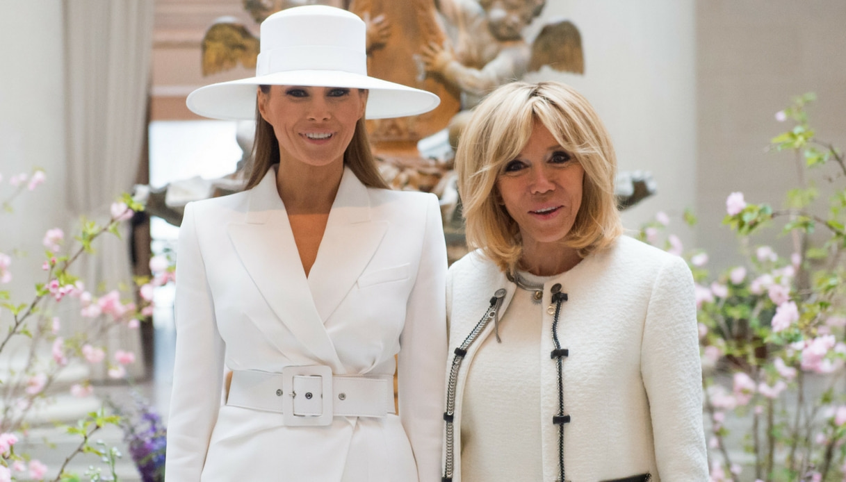 Melania Trump e Brigitte Macron rubano la scena ai mariti