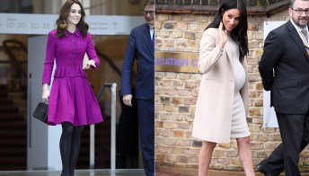 Kate Middleton a colori, Meghan Markle in chiaro: look a confronto