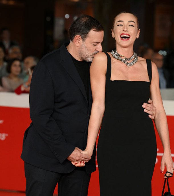 Silvia Salis e Fausti Brizzi sul red carpet, Roma Film Fest 2024 (Getty)