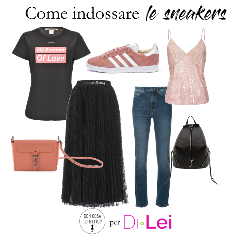 come indossare le sneakers