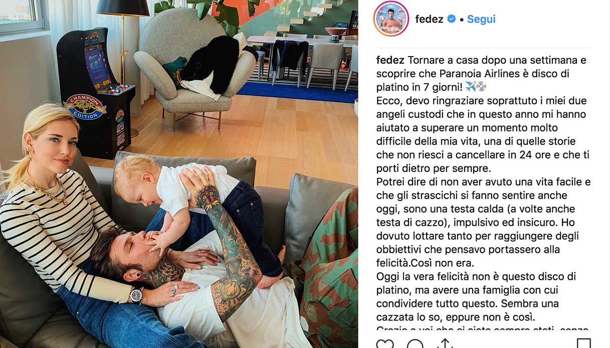 Fedez e Chiara Ferragni Instagram