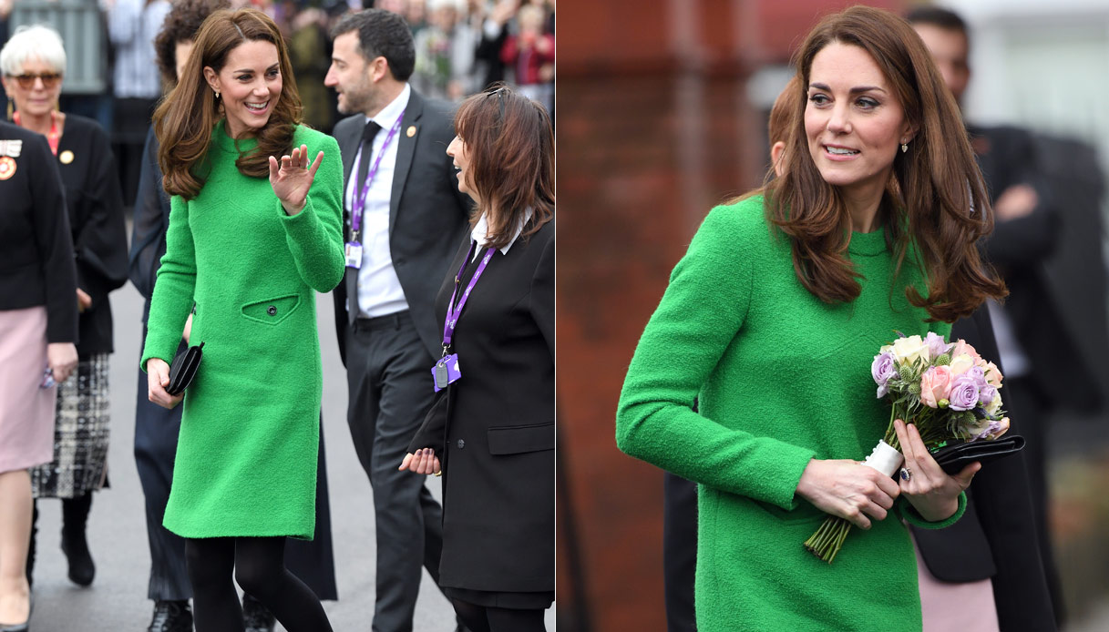 Kate Middleton, abito verde di Eponine e gli stivaletti deludenti