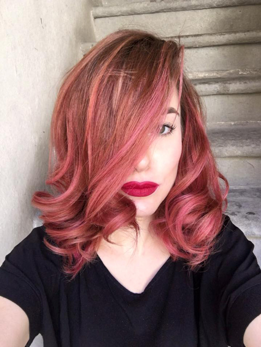 ciocche rosa capelli