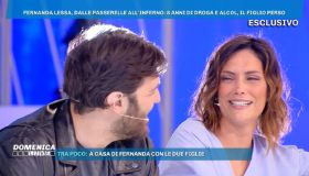 Domenica Live, Fernanda Lessa in esclusiva con il marito Luca