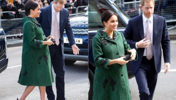 Meghan Markle, look verde come Kate Middleton