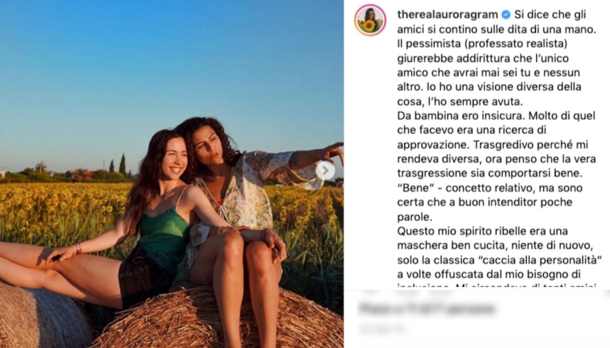 Aurora Ramazzotti dedica a Sara Daniele