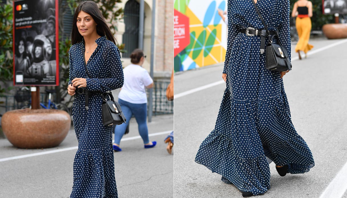 Alessandra Mastronardi a Venezia s'ispira a Kate Middleton con l'abito a  pois