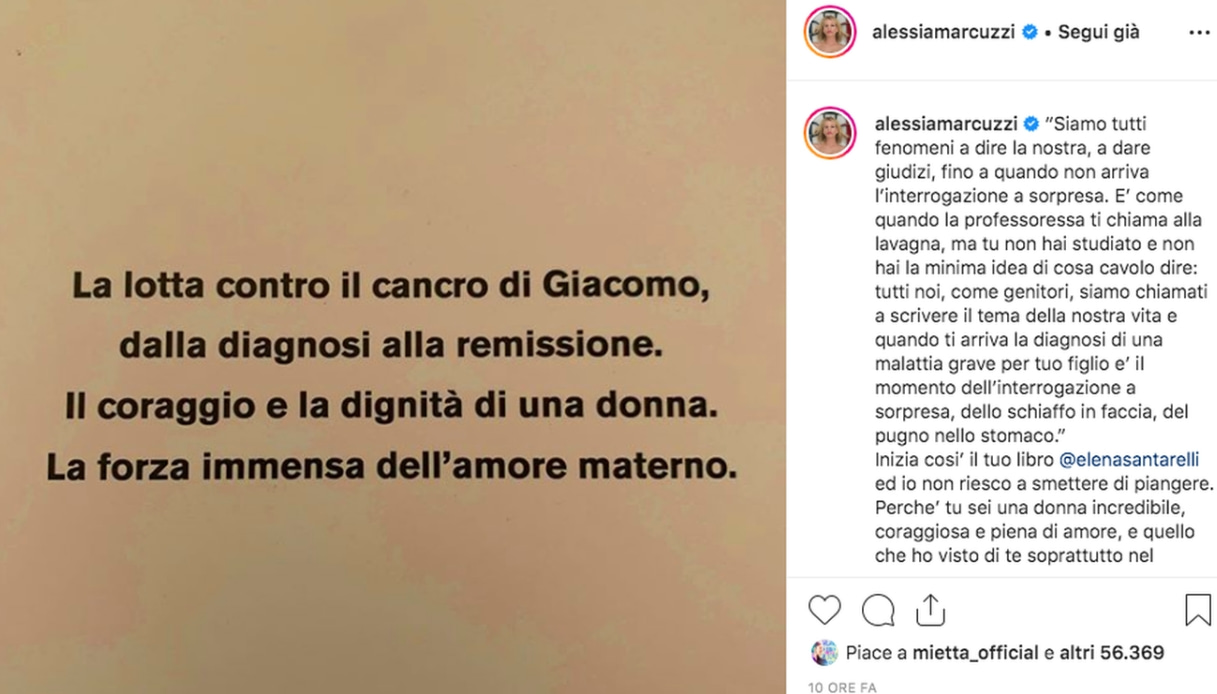 Il post di Alessia Marcuzzi Instagram