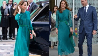 Kate Middleton, splendida in verde ed è amore con William