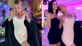 Ilary Blasi è Achille Lauro al compleanno della sorella