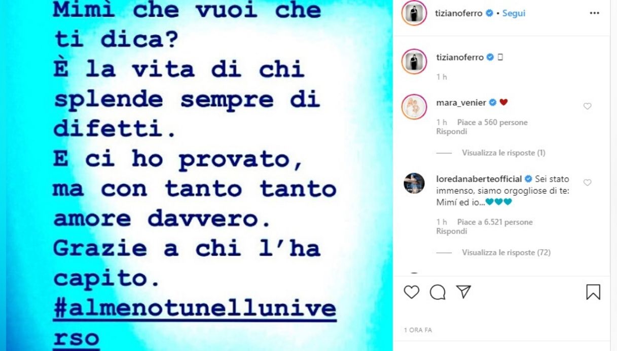 Tiziano Ferro Instagram