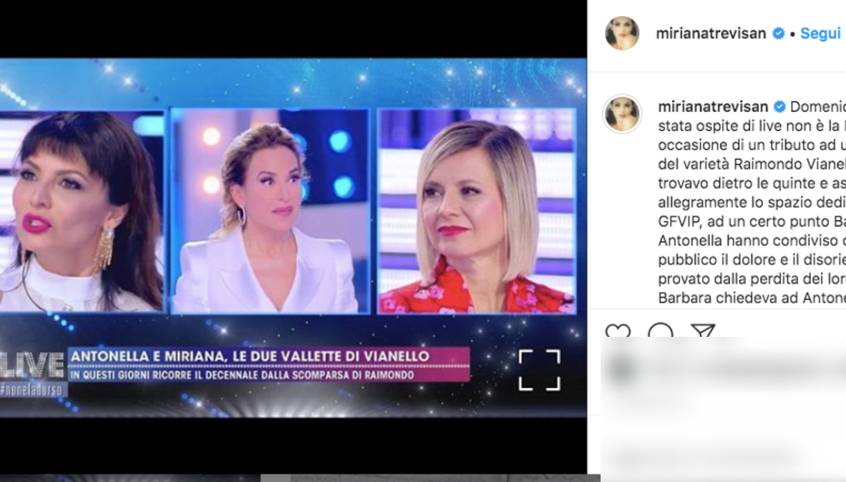 Il post di Miriana Trevisan Instagram