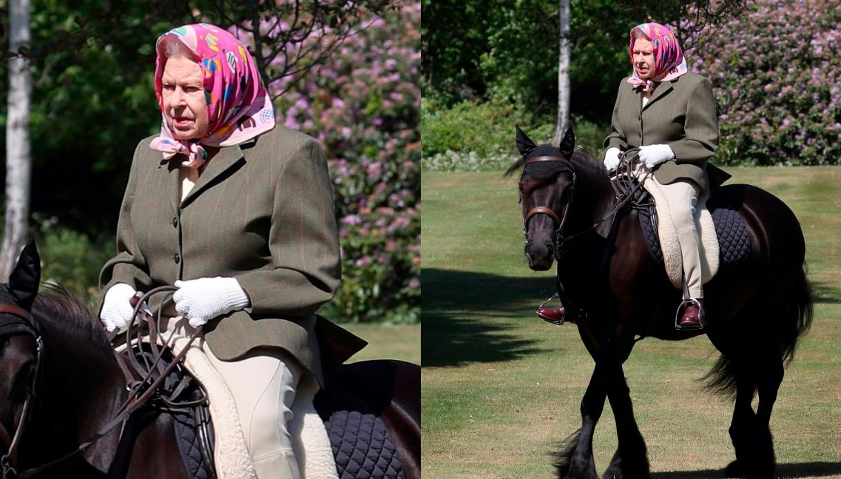 Elisabetta II a cavallo. Fonte: Getty Images