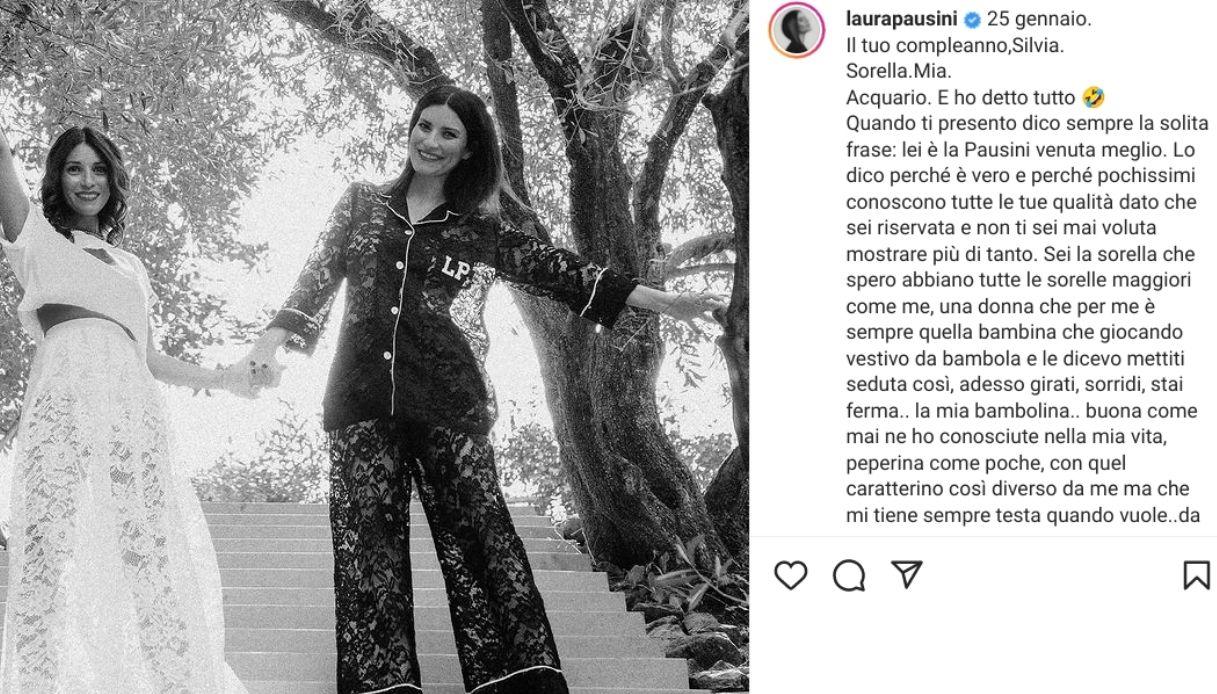 Laura Pausini, la dedica su Instagram