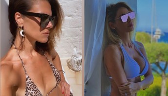 Bianca Guaccero e Anna Tatangelo: bikini a confronto