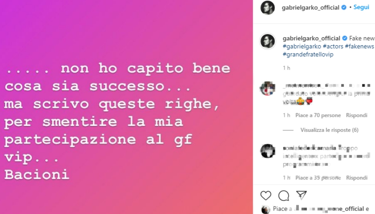 Gabriel Garko Instagram