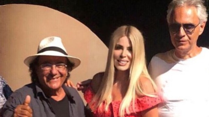 Al Bano e Loredana Lecciso sorridono su Instagram con Bocelli