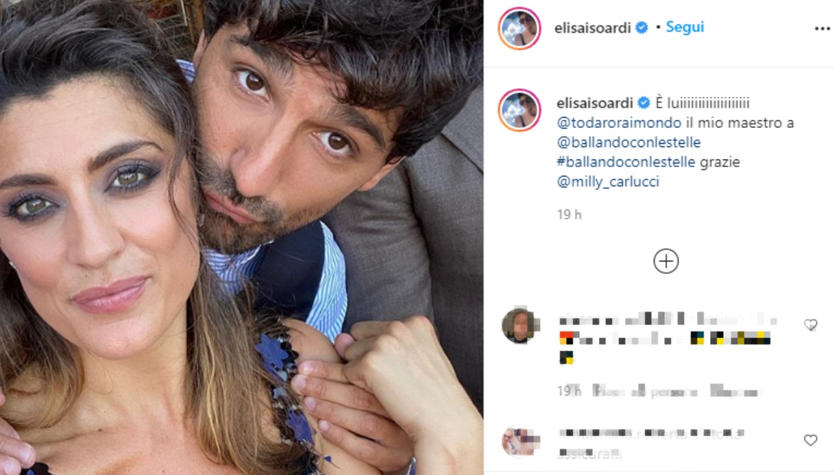 Elisa Isoardi Raimondo Todaro selfie