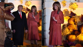 Melania Trump, il cappotto per Halloween è un incanto