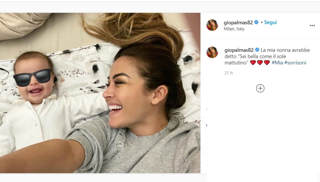 Giorgia Palmas con Mia su Instagram