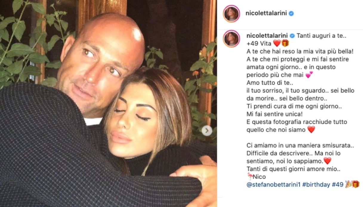 Nicoletta Larini su Instagram: auguri a Stefano Bettarini