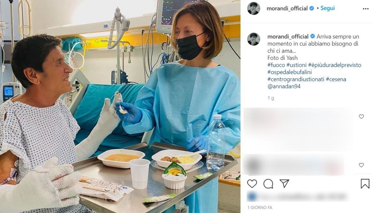 Gianni Morandi, il post su Instagram