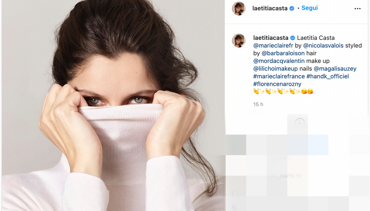 Laetitia Casta su instagram