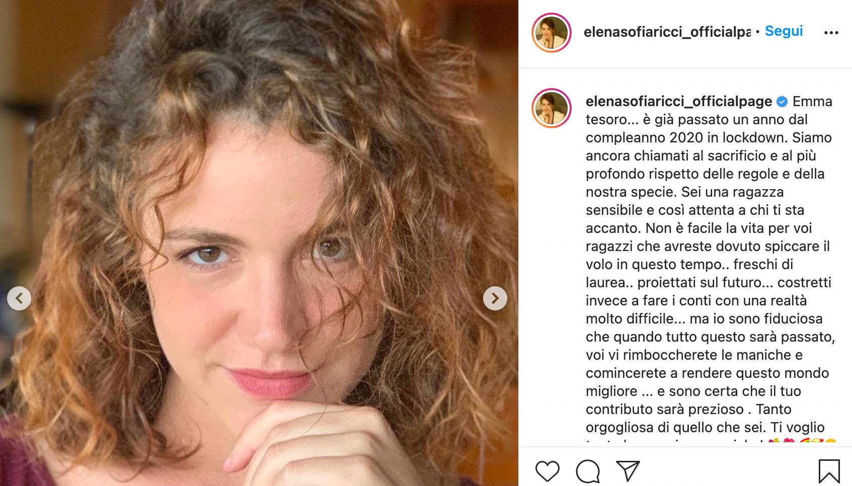 Elena Sofia Ricci su Instagram