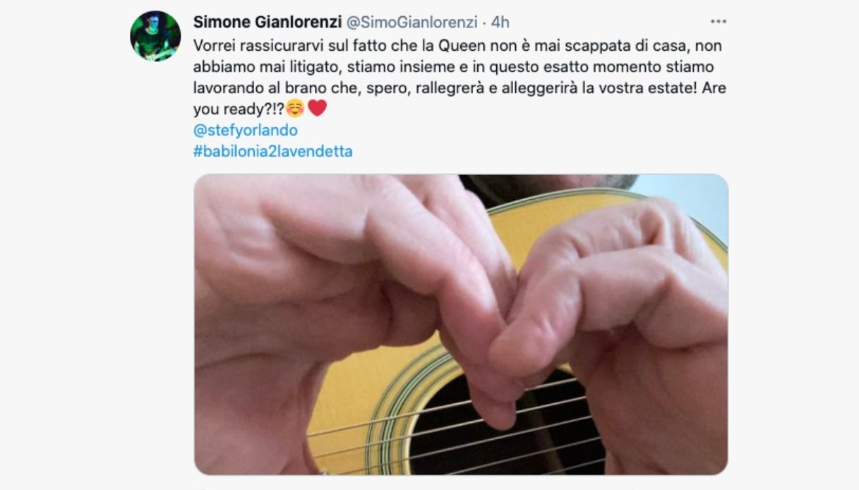 Simone Gianlorenzi chiarisce su Twitter