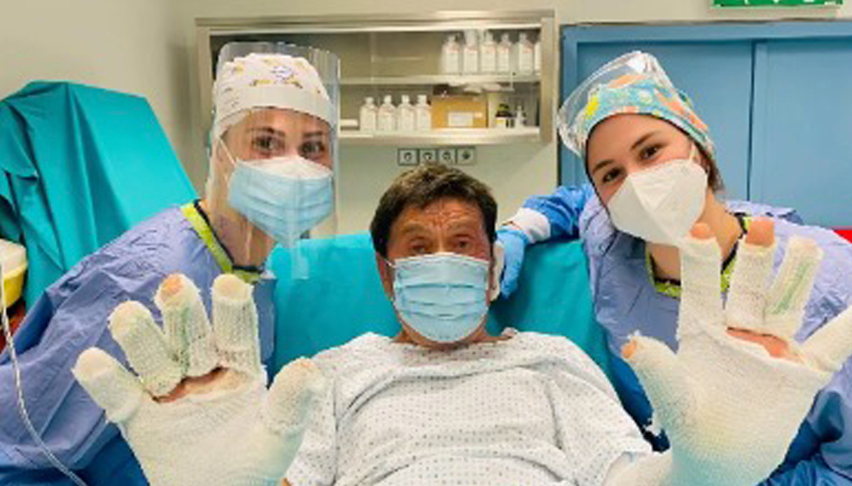 Gianni Morandi, il video dall’ospedale: “Sono stato veramente fortunato”