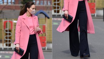 Kate Middleton, il look rosa è un incanto
