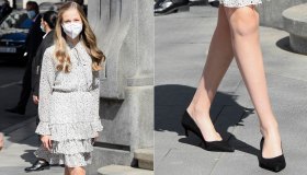 Letizia di Spagna, sua figlia Leonor incanta col look da 59,90 euro