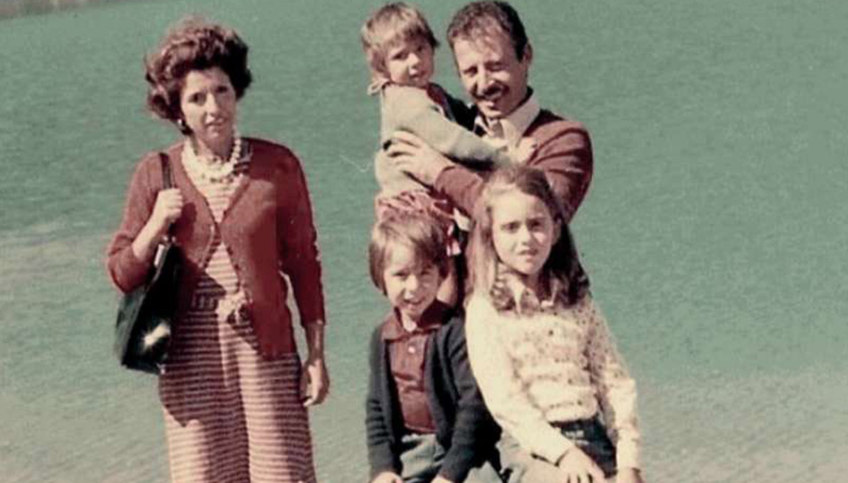 Paolo Borsellino con la famiglia