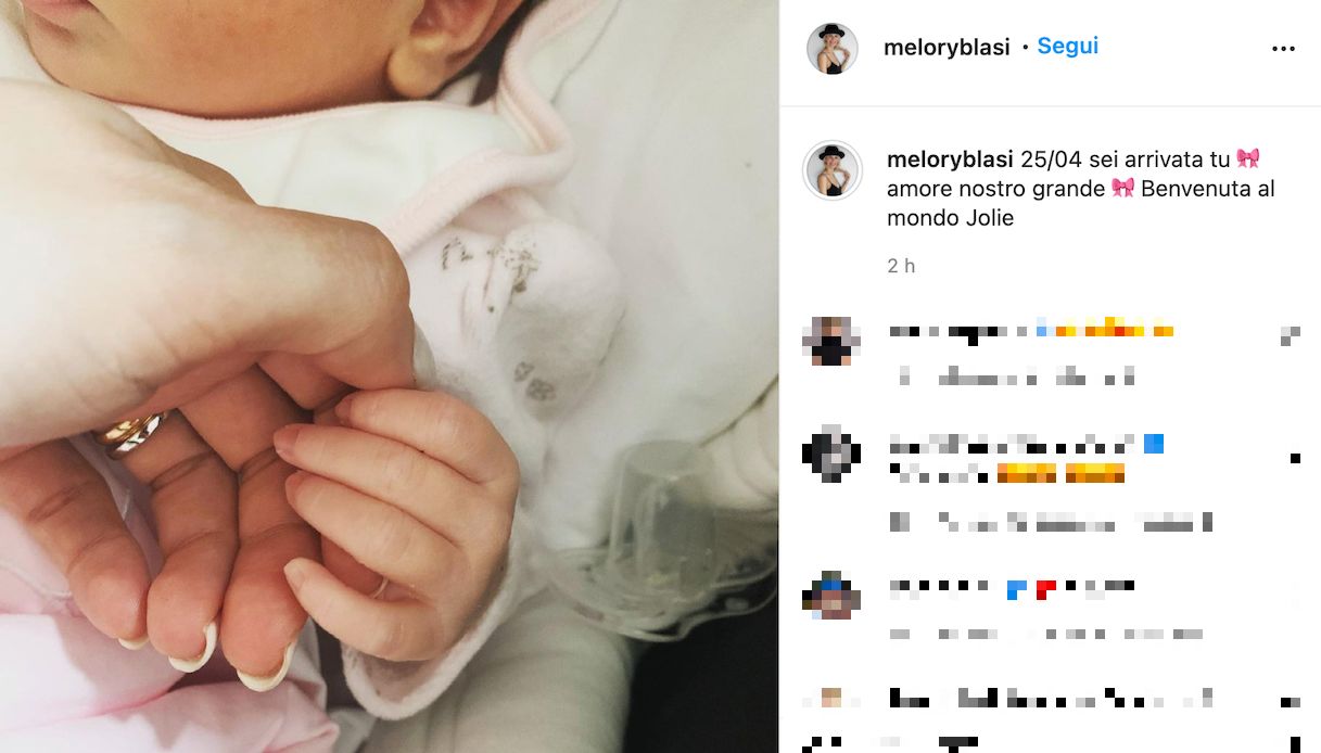 Melory Blasi è diventata mamma