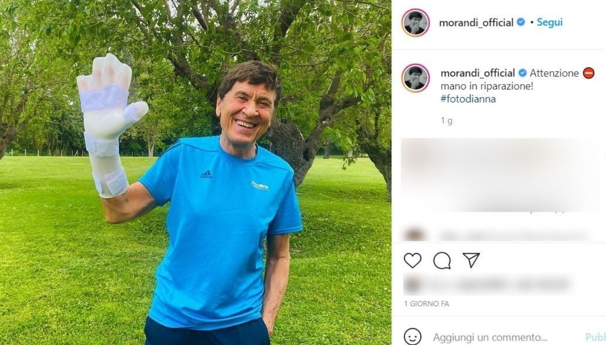 Gianni Morandi post Instagram