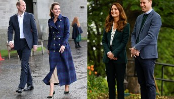Kate Middleton, tre cambi di look fantastici: trench, blazer e golf iconico