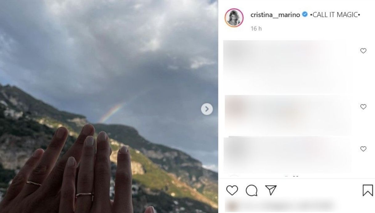 Cristina Marino, il post su Instagram