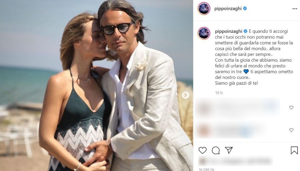 Pippo Inzaghi post Instagram