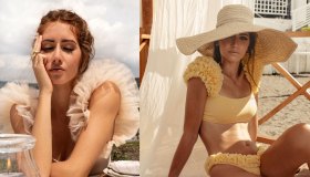 Tulle,  paillettes e spalline imbottite per i Costumi Couture di Kinda 3D Swimwear