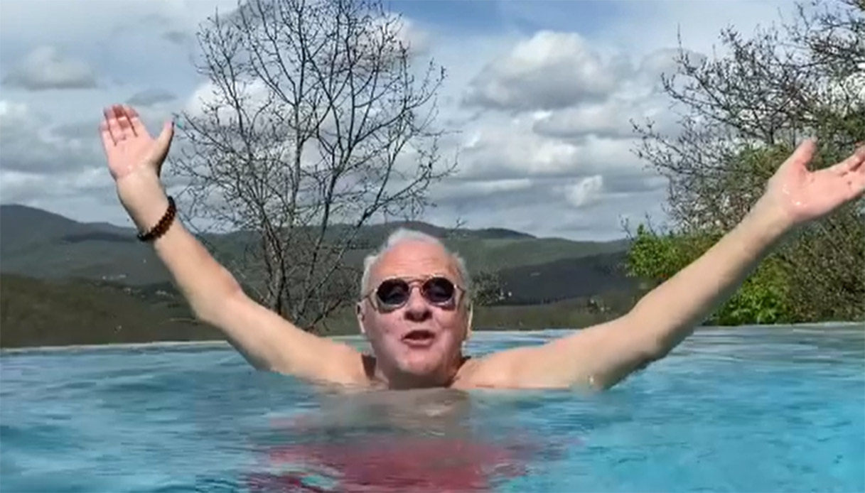 Anthony Hopkins, vacanze in Toscana e video-dedica d’amore all’Italia