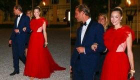 Beatrice Borromeo, look da favola alle nozze di Maria Annunciata del Liechtenstein