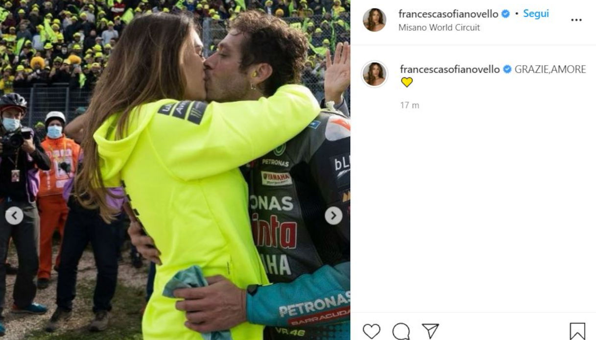 Francesca Sofia Novello e Valentino Rossi su Instagram