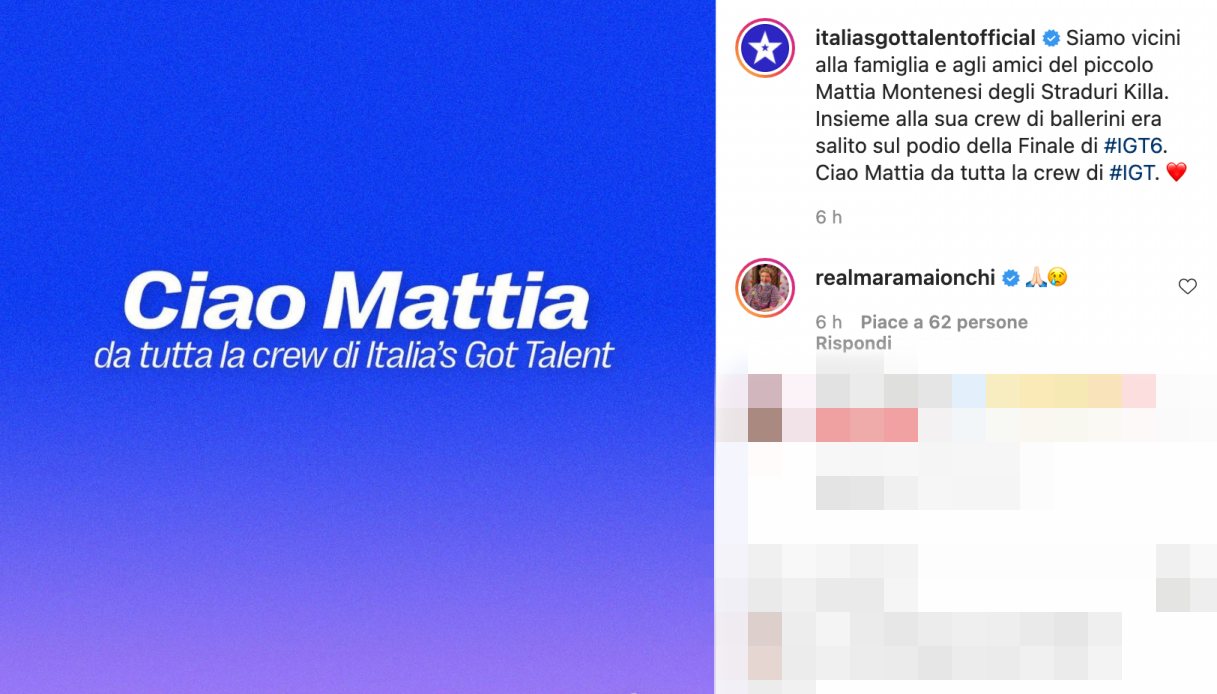Italia's Got Talent in lutto per Mattia Montenesi