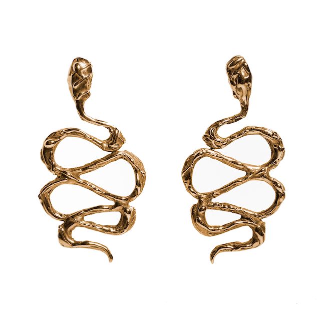 orecchini in oro a serpente
