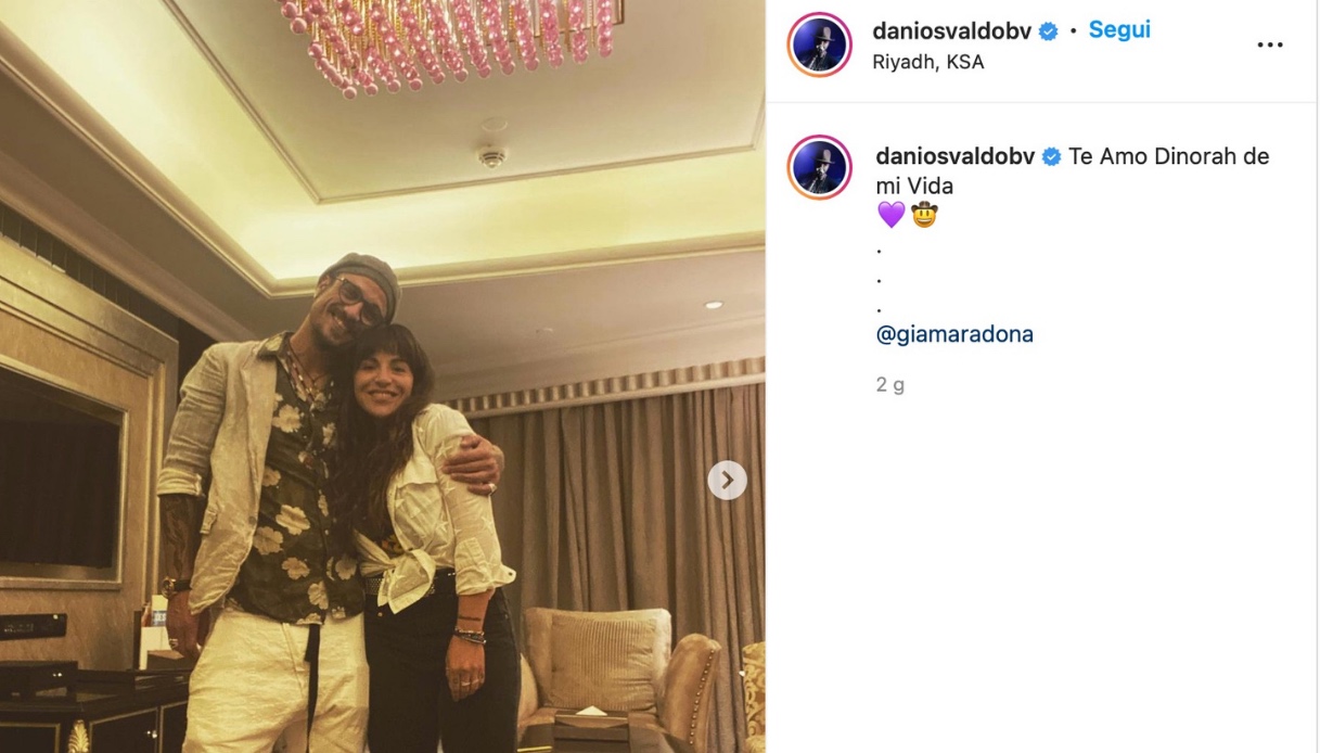 Daniel Osvaldo e Giannina Maradona si sposano