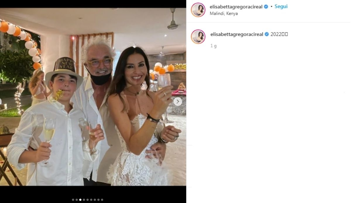 Elisabetta Gregoraci, la foto di famiglia con Flavio Briatore su Instagram
