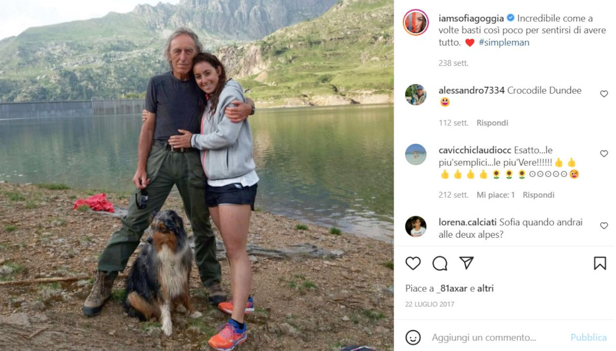 Sofia Goggia e il padre Ezio su Instagram