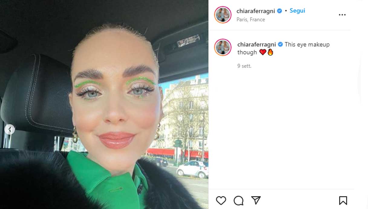 Chiara Ferragni, trend occhi make up