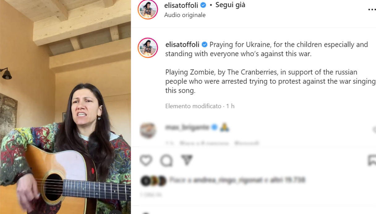 Elisa canta Zombie per l'Ucraina